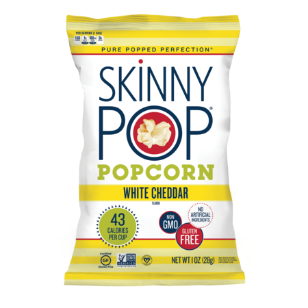 SKINNYPOP Skinnypop Popcorn Gluten Free White Cheddar Popcorn 1 oz., PK12 1014435